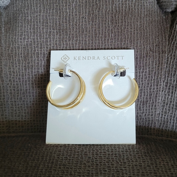 Kendra Scott "Zorte" Gold💛 Double✌Hoop Earrings - Picture 12 of 15